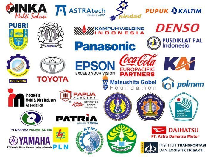 Industri Partner LSPLMI — INKA, Astratech, Pupuk Kaltim, Pusri, Denso, Panasonic, Toyota, Daihatsu, Yamaha, PLN, KAI, dan lainnya